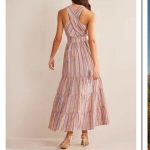 Boden 6P metallic stripe dress. 
Gorgeous. Pockets. Preowned excellent condition